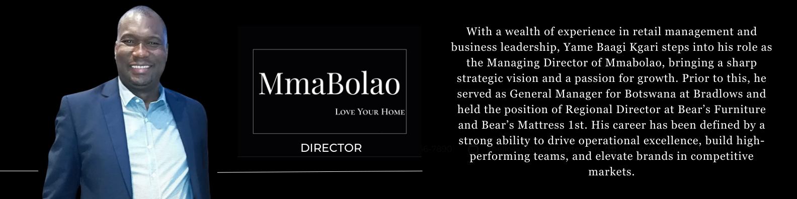 Yame Baagi Kgari - Managing Director of Mmabolao Design Quarters