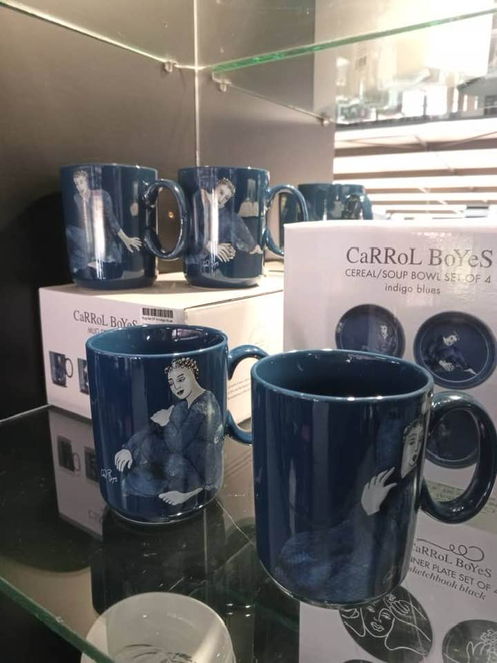 Carrol Boyes indigo blue ceramic mugs