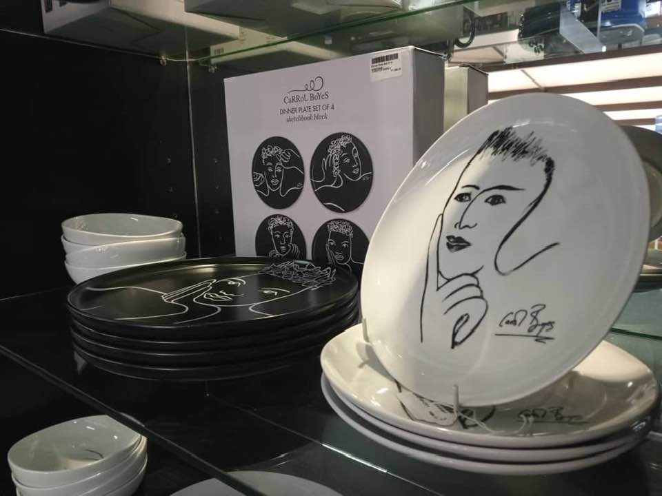 Carrol Boyes black and white sketchbook dinner plates